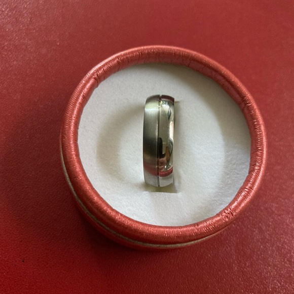 COPY - Titanium band “Classic style” Size 9.5. 7 cm  1/2 satin matte & polished… - Picture 3 of 8